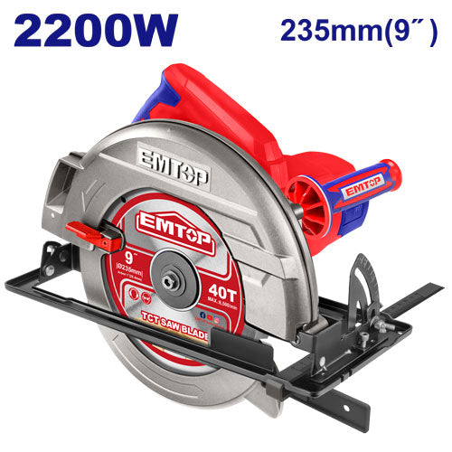 Circular saw machine emtop ecsw2351 2200w 9