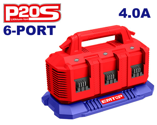 P20s battery charger 6-port emtop efcr2064 4.0a