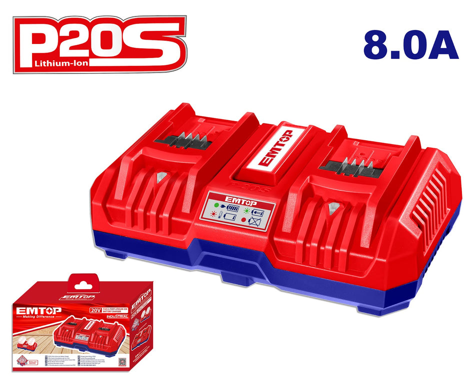 P20s battery charger emtop efcr2082 8.0a