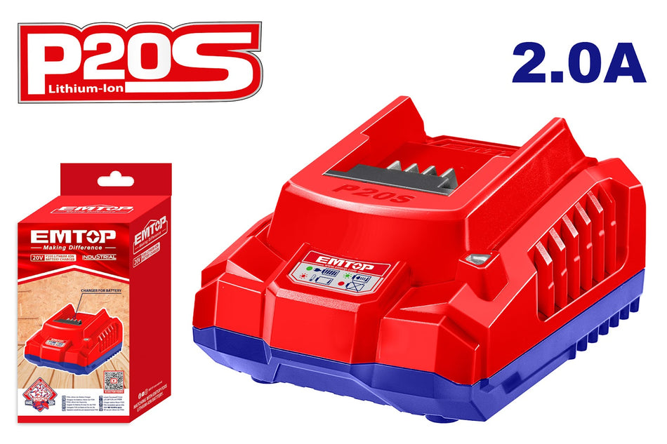 P20s battery charger emtop efcr20200 2.0a
