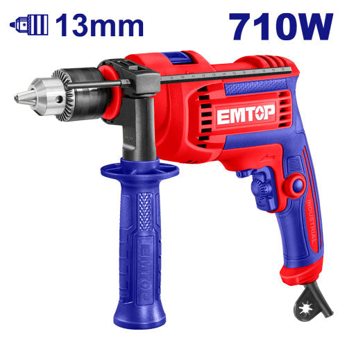 Impact drill machine emtop emdl0716 13mm 710w