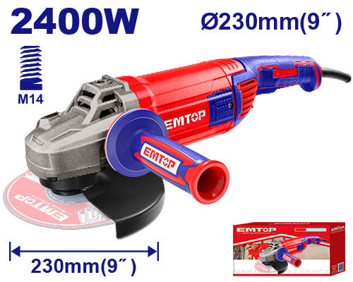 Angle grinder 9 emtop eagr24093 230mm 2400w
