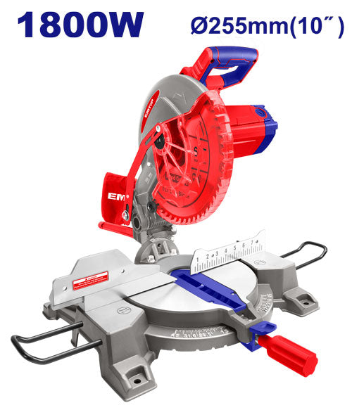 Mitre saw machine emtop emsw18007 1800w 255mm