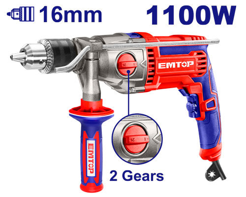 Impact drill machine emtop emdl21101