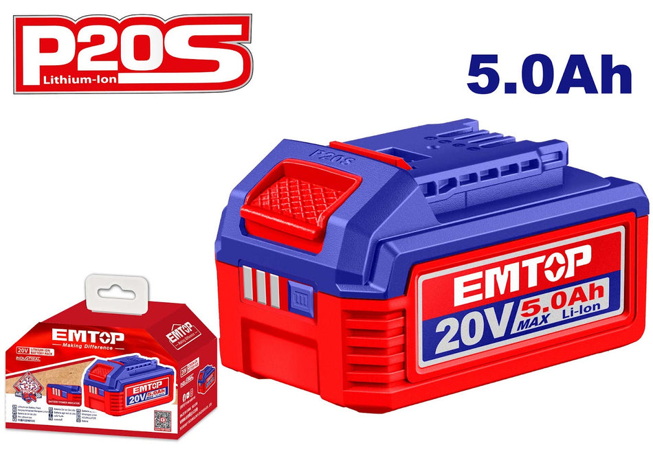 Lithium-ion battery pack emtop ebpk20031 5.0ah